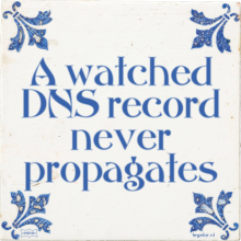 A watched DNS record never propagates - 3 keer bekeken
