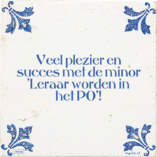 Veel plezier en succes met de minor 'Leraar worden in het PO'! - 6 keer bekeken