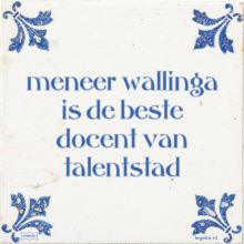 meneer wallinga is de beste docent van talentstad - 1 keer bekeken