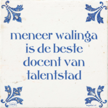 meneer walinga is de beste docent van talentstad - 1 keer bekeken