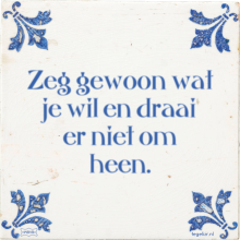 Zeg gewoon wat je wil en draai er niet om heen. - 1 keer bekeken
