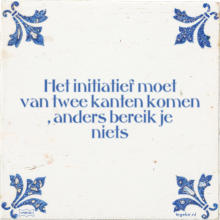 Het initiatief moet van twee kanten komen , anders bereik je niets - 4 keer bekeken