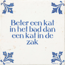 Beter een kat in het bad dan een kat in de zak - 2 keer bekeken