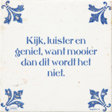 Kijk, luister en geniet, want mooier dan dit wordt het niet. - 1 keer bekeken