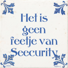 Het is geen feetje van Seecurity - 1 keer bekeken
