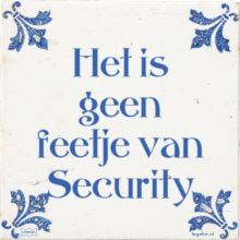 Het is geen feetje van Security - 1 keer bekeken