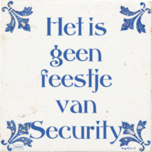 Het is geen feestje van Security - 2 keer bekeken