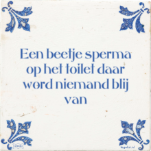 Een beetje sperma op het toilet daar word niemand blij van - 14 keer bekeken