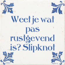 Weet je wat pas rustgevend is? Slipknot - 1 keer bekeken