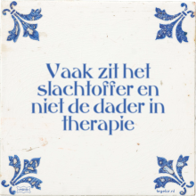 Vaak zit het slachtoffer en niet de dader in therapie - 5 keer bekeken