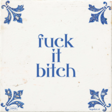 fuck it bitch - 4 keer bekeken