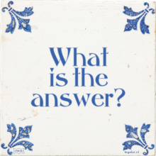 What is the answer? - 9 keer bekeken