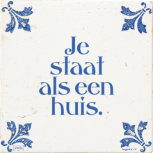 Je staat als een huis. - 3 keer bekeken