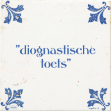 ''diognastische toets'' - 1 keer bekeken