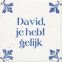 David, je hebt gelijk - 1 keer bekeken