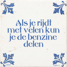 Als je rijdt met velen kun je de benzine delen - 1 keer bekeken