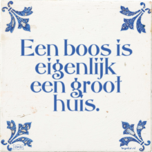 Een boos is eigenlijk een groot huis. - 1 keer bekeken