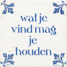 wat je vind mag je houden - 2 keer bekeken