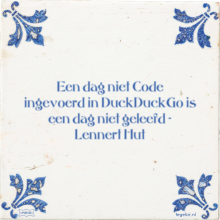 Een dag niet Code ingevoerd in DuckDuckGo is een dag niet geleefd - Lennert Hut - 1 keer bekeken