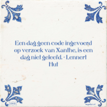 Een dag geen code ingevoerd op verzoek van Xanthe, is een dag niet geleefd. - Lennert Hut - 2 keer bekeken