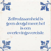Zelfredzaamheid is geen deugd meer; het is een overlevingsvereiste - 14 keer bekeken