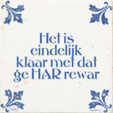 Het is eindelijk klaar met dat ge HAR rewar - 7 keer bekeken