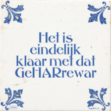 Het is eindelijk klaar met dat GeHARrewar - 14 keer bekeken