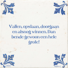 Vallen, opstaan, doorgaan en alsnog winnen. Dan bende gewoon een hele grote! - 1 keer bekeken