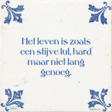 Het leven is zoals een stijve lul, hard maar niet lang genoeg. - 3 keer bekeken