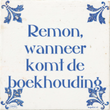 Remon, wanneer komt de boekhouding - 10 keer bekeken
