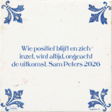 Wie positief blijft en zich inzet, wint altijd, ongeacht de uitkomst. Sam Peters 2026 - 6 keer bekeken