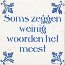 Soms zeggen weinig woorden het meest - 1 keer bekeken
