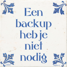 Een backup heb je niet nodig - 4 keer bekeken