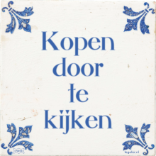 Kopen door te kijken - 2 keer bekeken