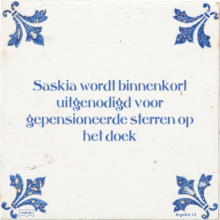 Saskia wordt binnenkort uitgenodigd voor gepensioneerde sterren op het doek - 19 keer bekeken