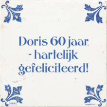 Doris 60 jaar - hartelijk gefeliciteerd! - 8 keer bekeken