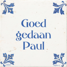Goed gedaan Paul - 14 keer bekeken