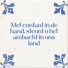 Met contant in de hand, steunt u het ambacht in ons land - 24 keer bekeken