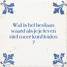 Wat is het bestaan waard als je je leven niet meer kunt leiden ? - 5 keer bekeken