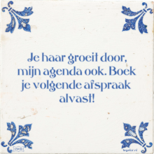 Je haar groeit door, mijn agenda ook. Boek je volgende afspraak alvast! - 1 keer bekeken