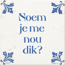 Noem je me nou dik? - 4 keer bekeken