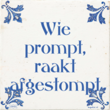 Wie prompt, raakt afgestompt - 1 keer bekeken