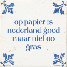op papier is nederland goed maar niet oo gras - 1 keer bekeken