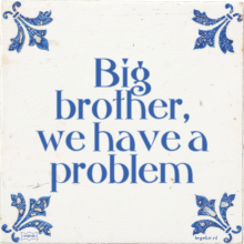 Big brother, we have a problem - 1 keer bekeken