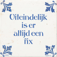Uiteindelijk is er altijd een fix - 1 keer bekeken