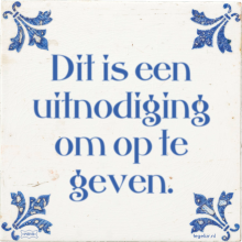 Dit is een uitnodiging om op te geven. - 1 keer bekeken