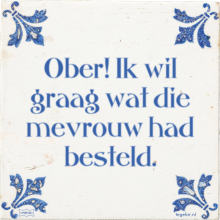 Ober! Ik wil graag wat die mevrouw had besteld. - 1 keer bekeken