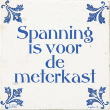 Spanning is voor de meterkast - 1 keer bekeken