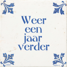 Weer een jaar verder - 1 keer bekeken