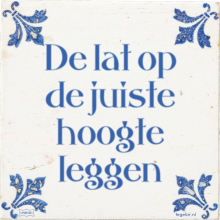 De lat op de juiste hoogte leggen - 3 keer bekeken